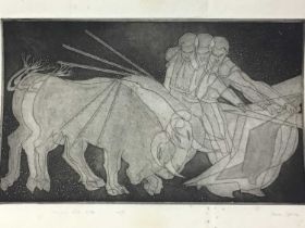 COLLECTION OF UNFRAMED ETCHINGS,