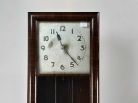 WALNUT ART DECO LONGCASE CLOCK,