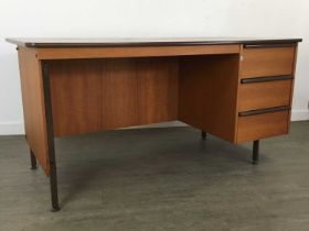 MODERN TEAK OFFICE DESK,