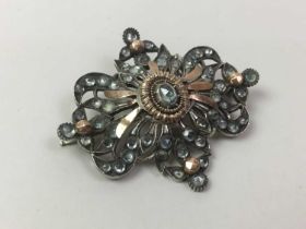 GEORGIAN PASTE SPRAY BROOCH, 18TH CENTURY