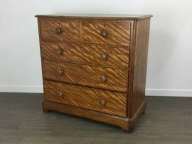 VICTORIAN SATINWOOD CHEST OF DRAWERS,
