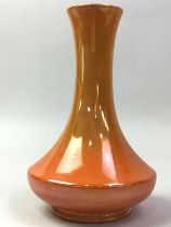 MOORCROFT BURSLEM ORANGE GLAZE VASE,