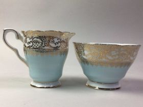 STANLEY TEA SERVICE, AND A ROYAL STANDARD BLUE AND GILT TEA SERVICE