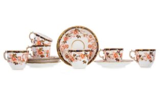 ROYAL CROWN DERBY, SET OF SIX COFFEE CUPS AND SAUCERS, LATE 19TH / EARLY 20TH CENTURY