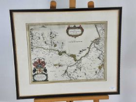 HAND COLOURED MAP OF LAUDERDALE,