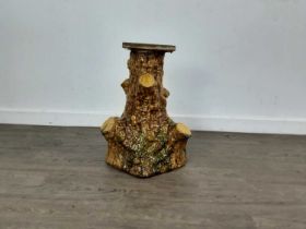 LATE VICTORIAN MAJOLICA JARDINIERE STAND,