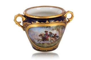 SEVRES, TWIN HANDLED BOWL, 19TH CENTURY