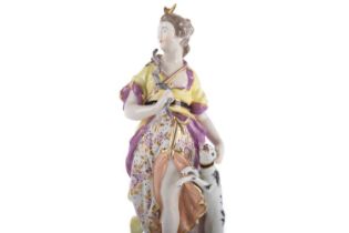 PORCELAIN FIGURE OF DIANA, LATE 18TH / EARLY 19TH CENTURY