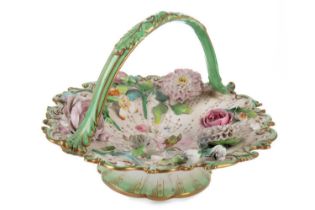 COALBROOKDALE, GROUP OF FLORAL ENCRUSTED CERAMICS, 19TH CENTURY