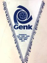 COLLECTION OF EUROPEAN CLUB PENNANTS, ALONG WITH KEYRINGS AND PIN BADGES