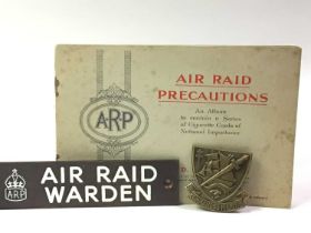 GROUP OF A.R.P. AND OTHER WWII ITEMS,