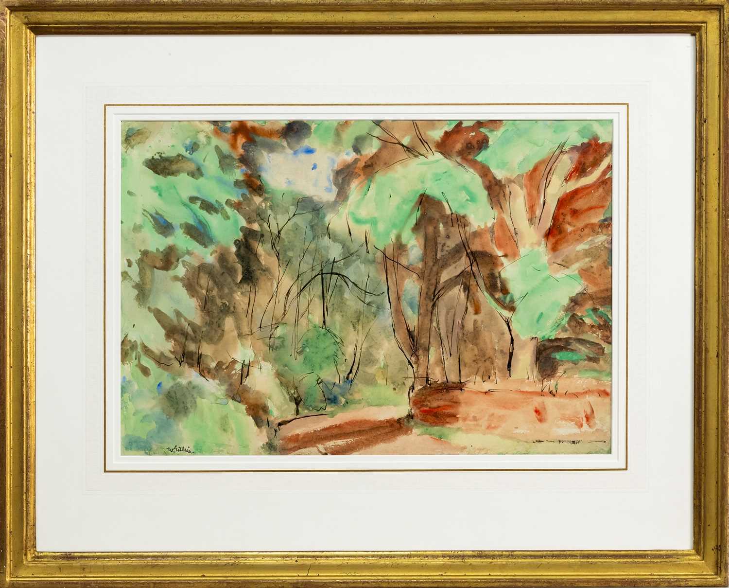 * SIR WILLIAM GEORGE GILLIES CBE RA RSA PRSW (1898 - 1973), BETWEEN TEMPLE WOOD AND CARRINGTON