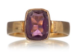 LATE VICTORIAN AMETHYST RING,