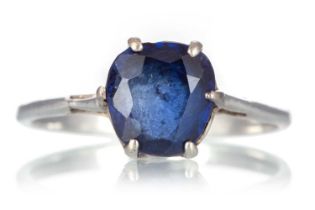 SAPPHIRE SOLITAIRE RING,