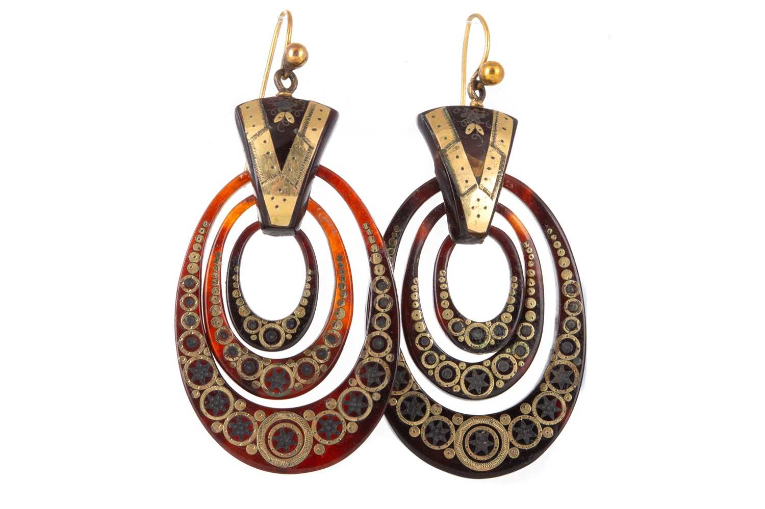 TWO PAIRS OF DROP EARRINGS, - Image 2 of 2