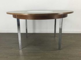 RICHARD YOUNG FOR MERROW ASSOCIATES, ROSEWOOD CIRCULAR DINING TABLE, CIRCA 1970