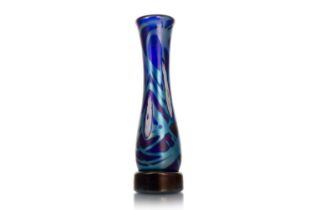 OKRA, IRIDESCENT GLASS VASE,