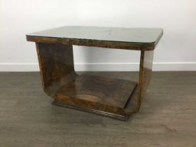 ART DECO BURR WALNUT COFFEE TABLE, CIRCA 1920-40