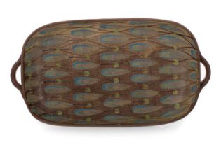 DYBDAHL POTTERY OF DENMARK, STUDIO POTTERY SERVING DISH, CIRCA 1970-79