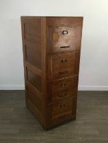 ANGUS OF LONDON, OAK FILING CABINET, EARLY 20TH CENTURY