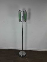 ART DECO CHROMED STANDARD LAMP, CIRCA 1920-40