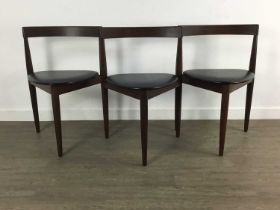 HANS OLSEN (DANISH, 1919-1992) FOR FREM ROJLE, SET OF SIX TEAK 'ROUNDETTE' DINING CHAIRS, CIRCA 1960