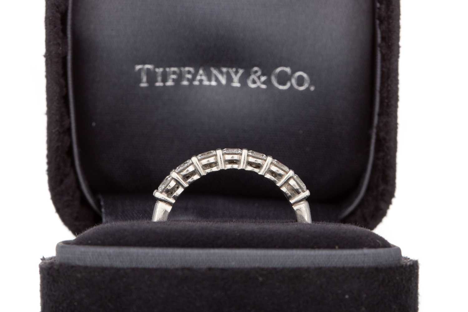 TIFFANY & CO 'FOREVER' DIAMOND SEVEN STONE RING, - Image 3 of 3