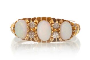 OPAL AND DIAMOND RING,