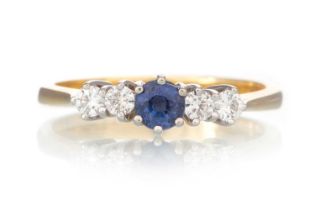 SAPPHIRE AND DIAMOND RING,