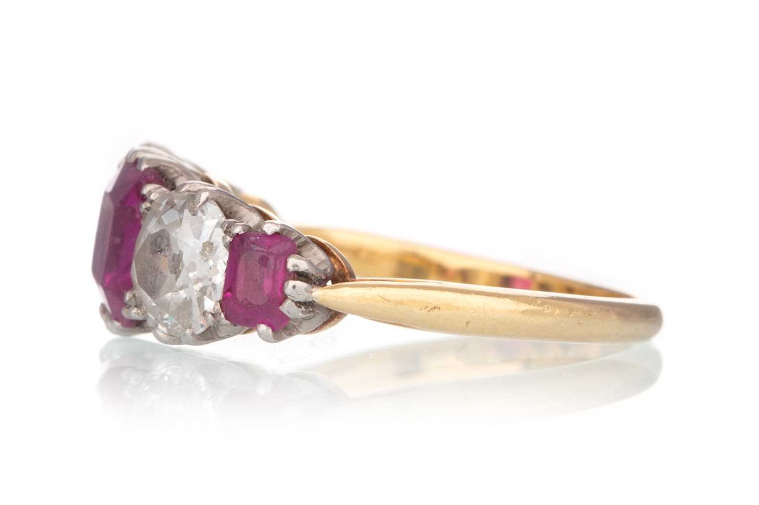 RUBY AND DIAMOND RING, - Image 2 of 2