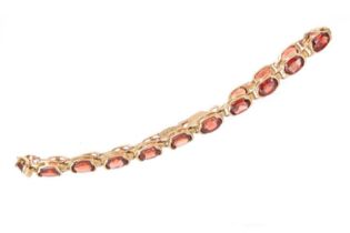 NINE CARAT GOLD WATCH CHAIN,