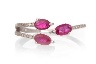 RUBY AND DIAMOND RING,