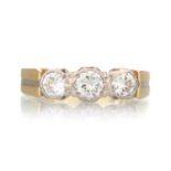 DIAMOND THREE STONE RING,