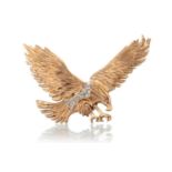 GOLD EAGLE BROOCH,