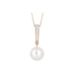 PEARL AND DIAMOND PENDANT,