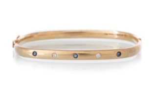 SAPPHIRE AND DIAMOND BANGLE,