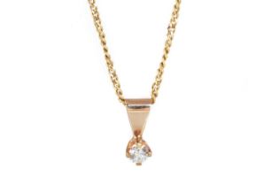 DIAMOND SOLITAIRE PENDANT,