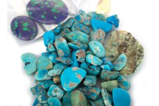 COLLECTION OF TURQUOISE AND OTHER STONES,