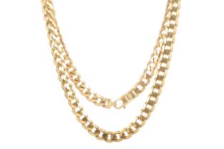 GOLD CURB LINK CHAIN,