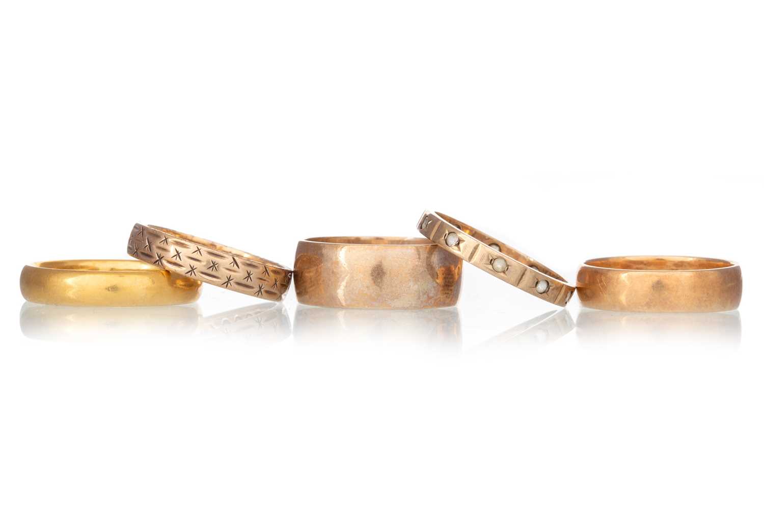 FIVE WEDDING RINGS,