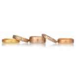 FIVE WEDDING RINGS,