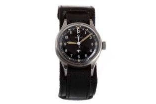 OMEGA STAINLESS STEEL MANUAL WIND MILITARY WATCH, 1953 'FAT ARROW'