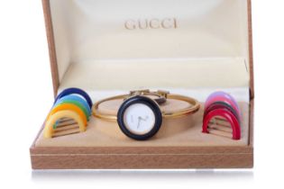 GUCCI GOLD PLATED QUARTZ WRIST WATCH,