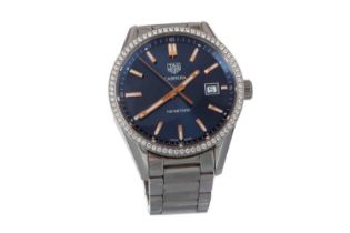 TAG HEUER CARRERA STAINLESS STEEL QUARTZ WRIST WATCH,