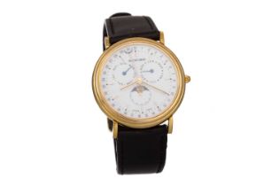 BUECHE GIROD NINE CARAT GOLD QUARTZ WRIST WATCH,