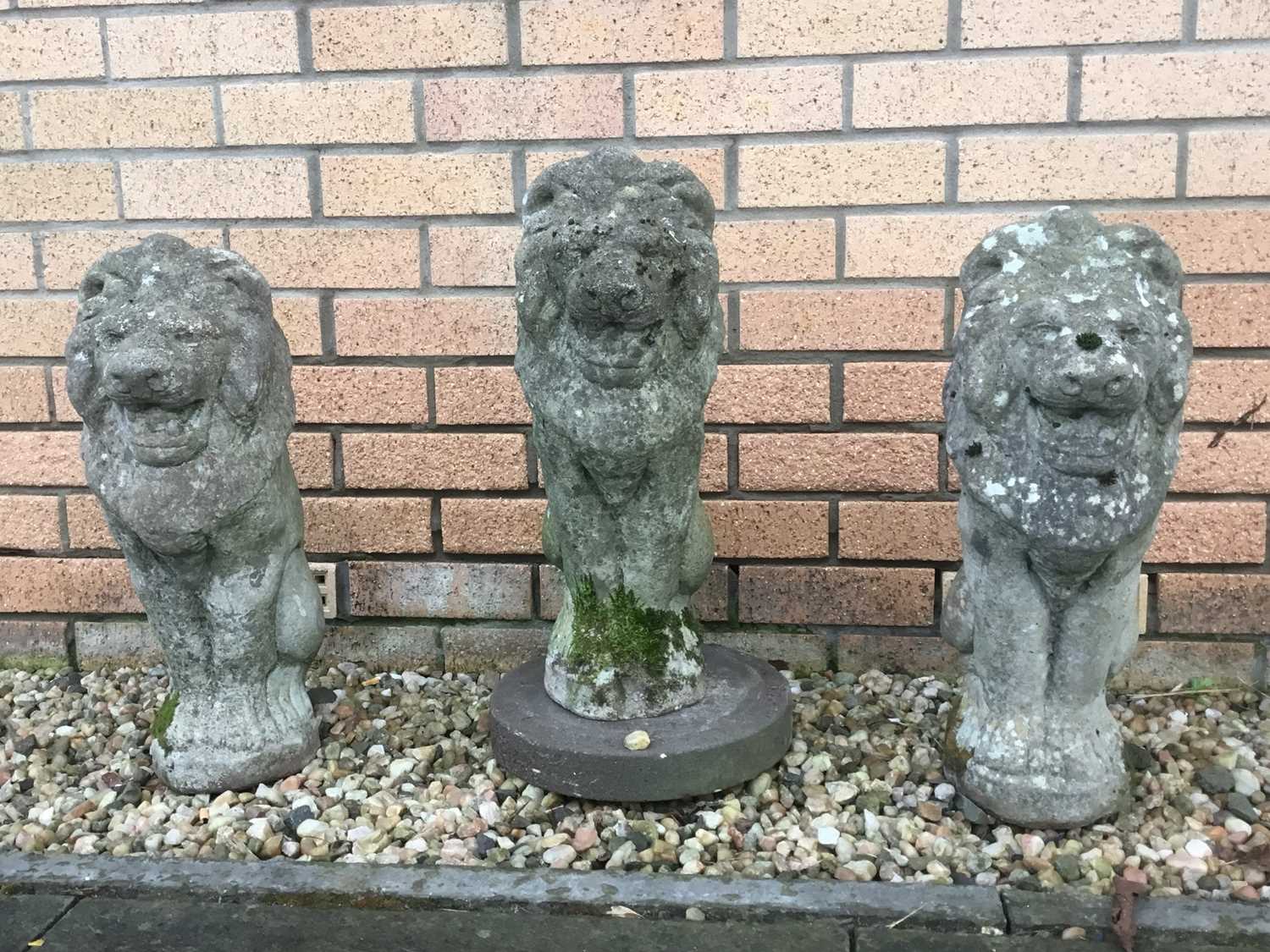 FOUR COMPOSITE STONE STATUES, - Image 2 of 2