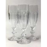 SET OF SIX MARQUIS, WATERFORD CRYSTAL WINE GLASSES, ALONG WITH OTHER GLASS WARE