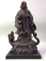 LARGE CHINESE FIGURE OF SHOU LAO, 20TH CENTURY