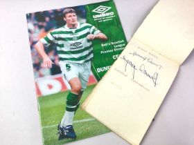 FOOTBALL SIGNED AUTOGRAPH BOOK, AND A GROUP OF FOOTBALL PROGRAMMES