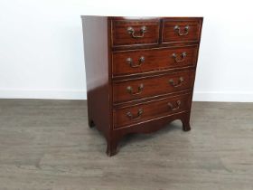 REPRODUCTION MAHOGANY CHEST OF DRAWERS,